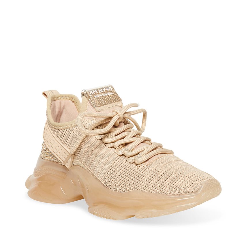 Beige Steve Madden Maxima Women's Sneakers | PH 618916CA